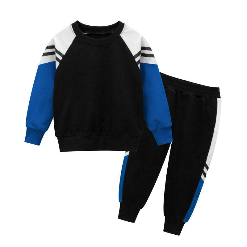 Baby Boy Contrast Design Hoodies Combo Side Print Trousers Sport Style Sets