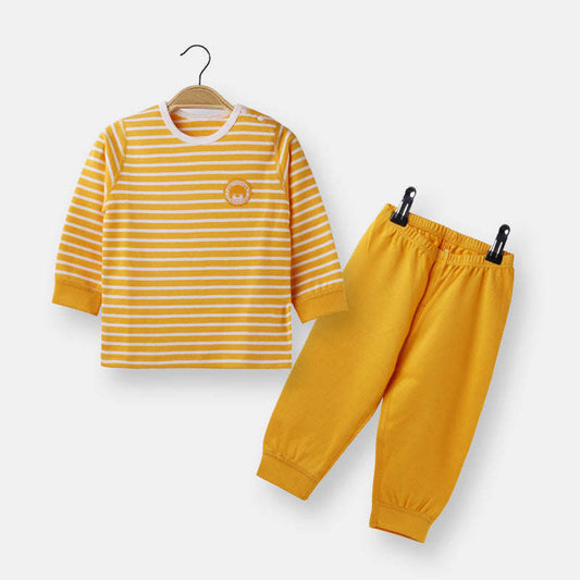 Baby Striped Graphic Shirt Combo Solid Trousers Spring Autumn Split Underwear Pajama Sets